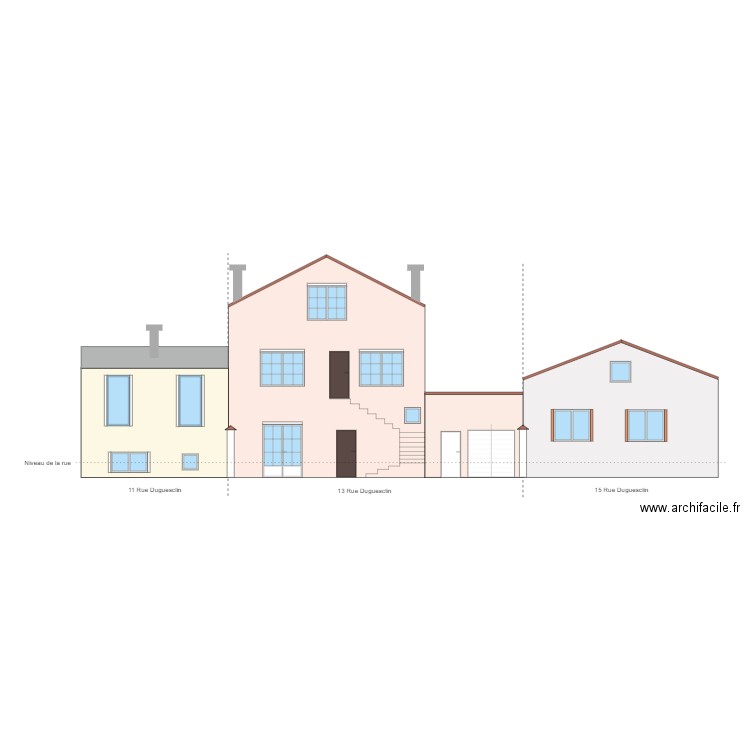 13 RD-Façade Nord. Plan de 0 pièce et 0 m2