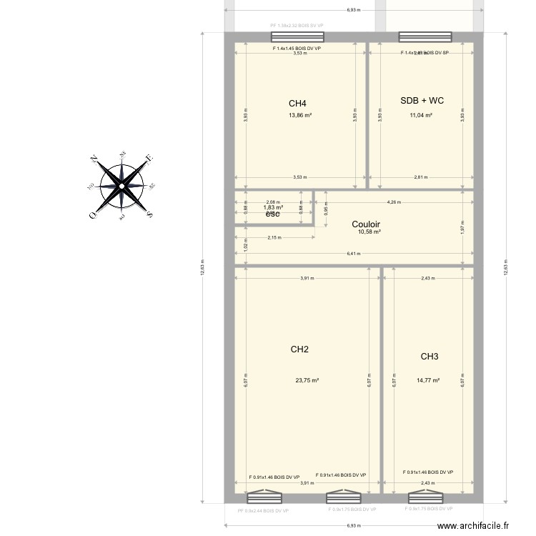 BARDES. Plan de 0 pièce et 0 m2