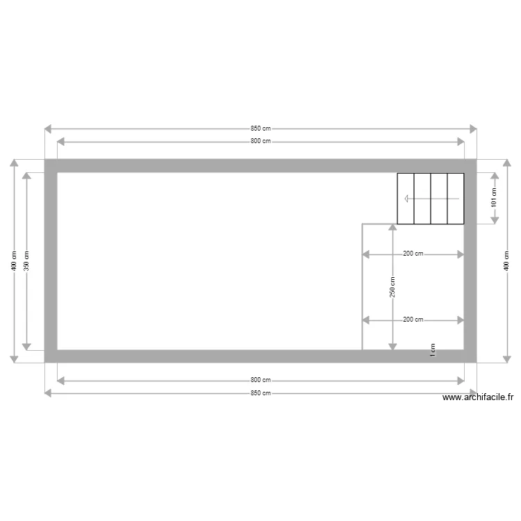 plan piscine. Plan de 