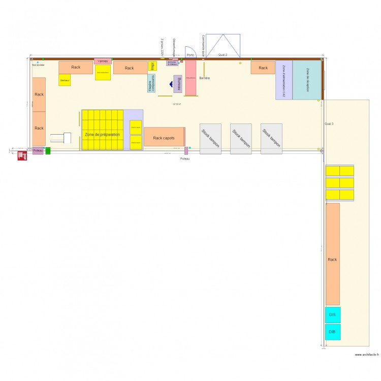 Zone réception 2 filtre rack. Plan de 0 pièce et 0 m2