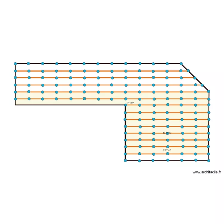 Terrasse 150 plots. Plan de 