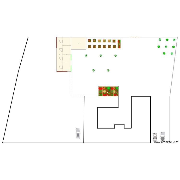 potager. Plan de 0 pièce et 0 m2