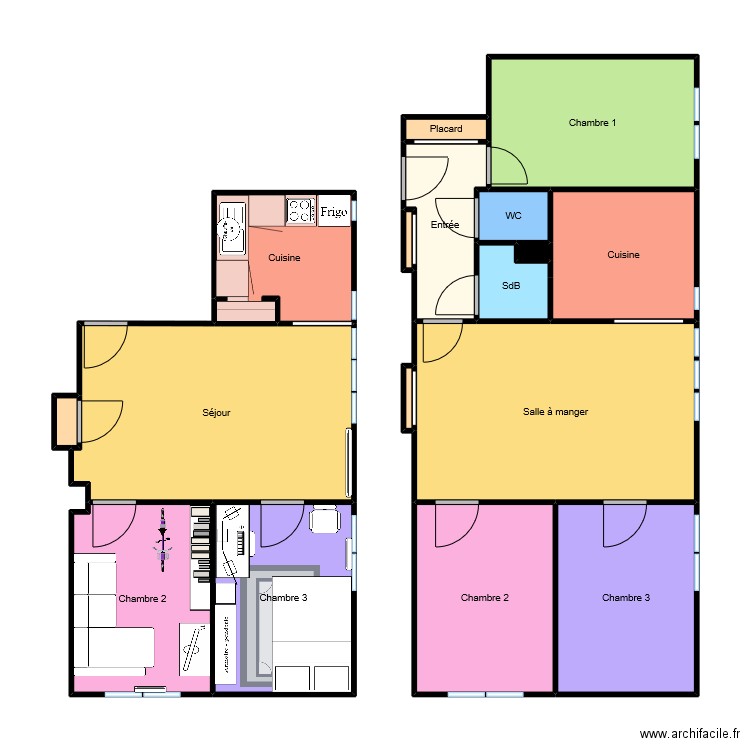 Appart 2. Plan de 0 pièce et 0 m2