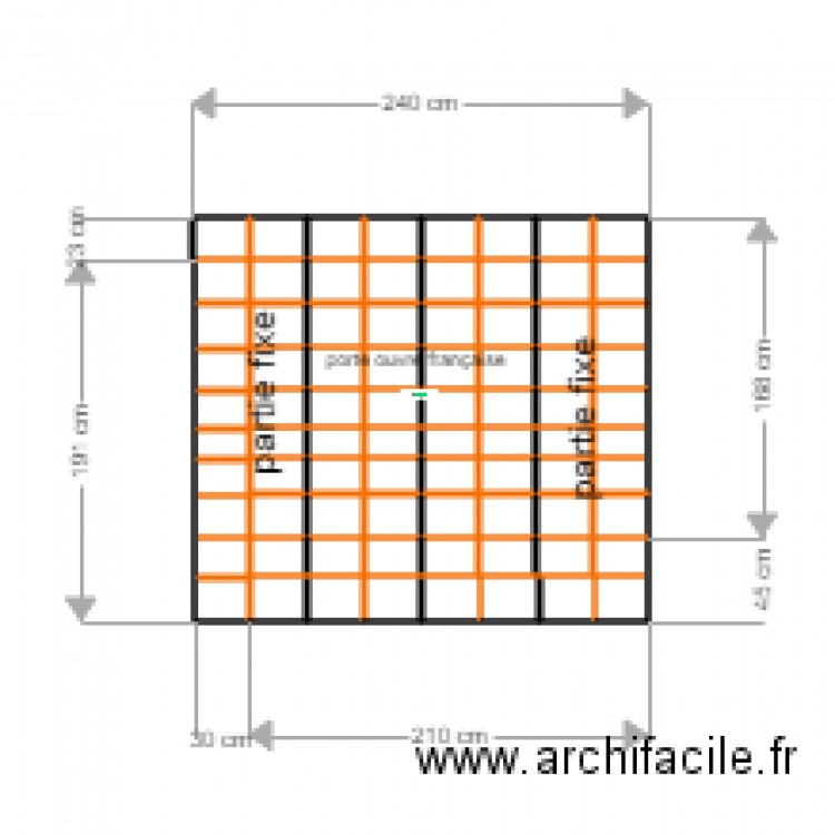 baie vitrée . Plan de 0 pièce et 0 m2