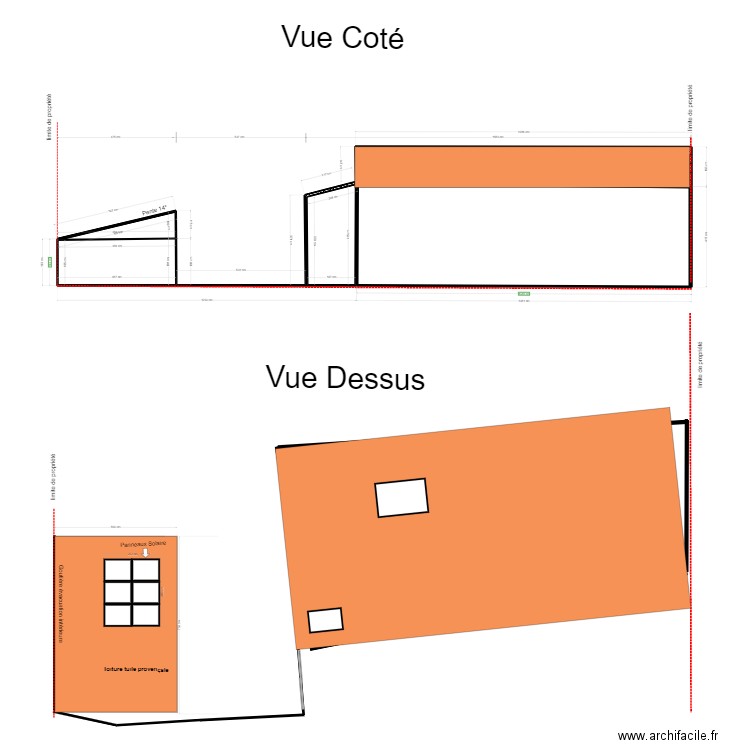 plan de coupe exemple. Plan de 4 pièces et 93 m2