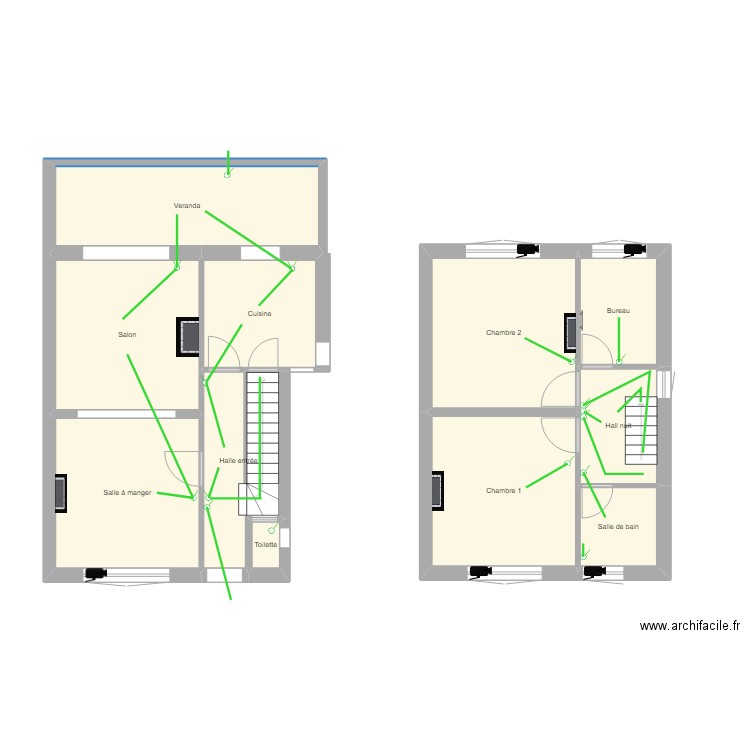 Maison - Elctricité. Plan de 0 pièce et 0 m2