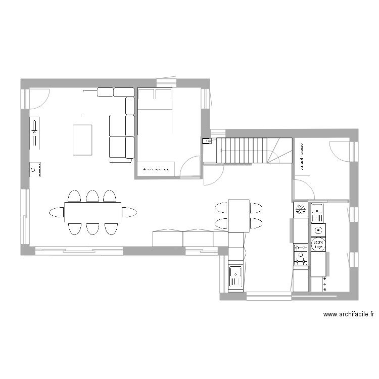 maison trégastel chambre rdc. Plan de 0 pièce et 0 m2