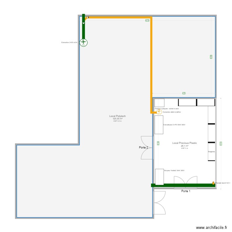 Plan atelier PPT Polytech v2. Plan de 0 pièce et 0 m2