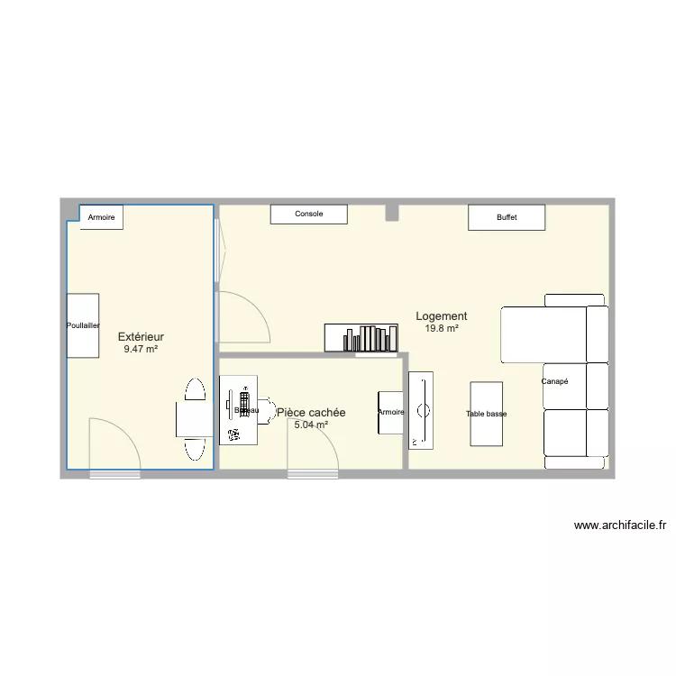 Salles Escape 6. Plan de 