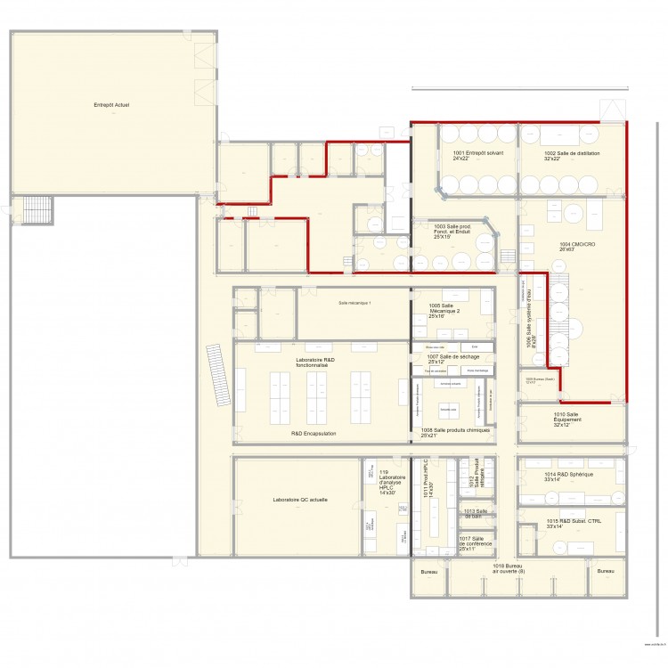 170130 Pojet EXTRAPURE 11 000p2 Équipements V71. Plan de 0 pièce et 0 m2