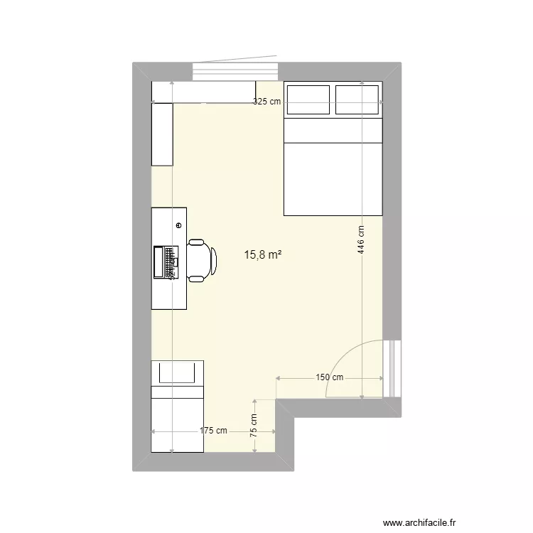 chambre lucie. Plan de 