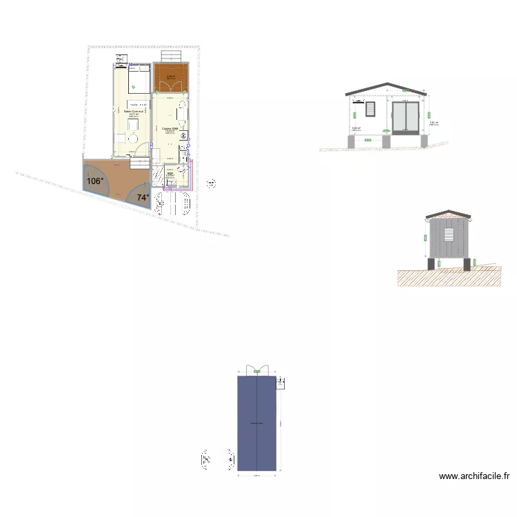 conteneur. Plan de 
