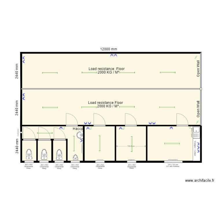 Carrefour Market. Plan de 0 pièce et 0 m2