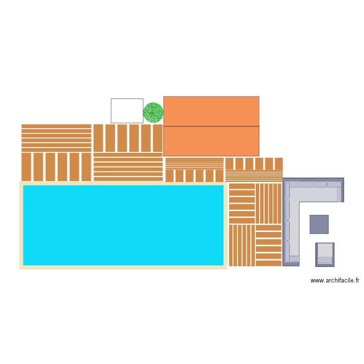 piscine dessus. Plan de 0 pièce et 0 m2