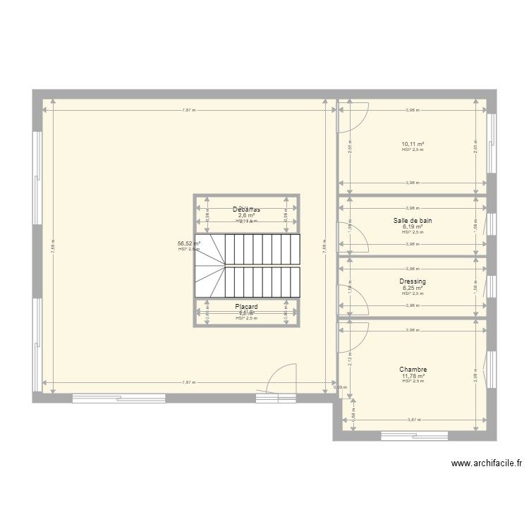 668 v2. Plan de 13 pièces et 197 m2