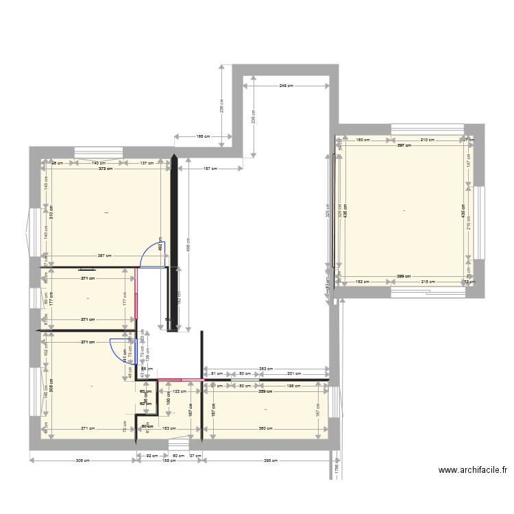 Maison RDC et R1 A ajuster. Plan de 0 pièce et 0 m2