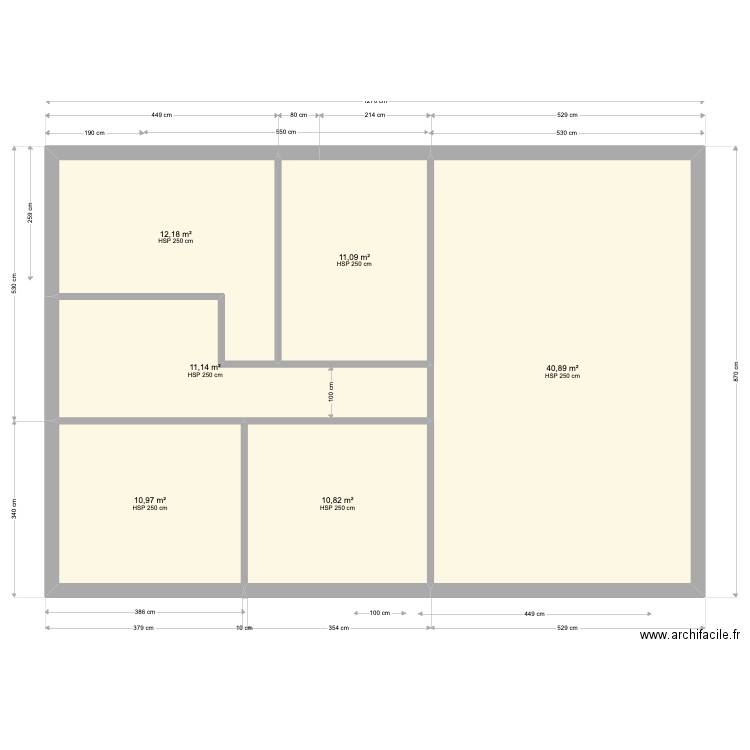 melgven 4. Plan de 6 pièces et 97 m2