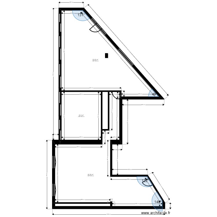 60B7A existant. Plan de 0 pièce et 0 m2