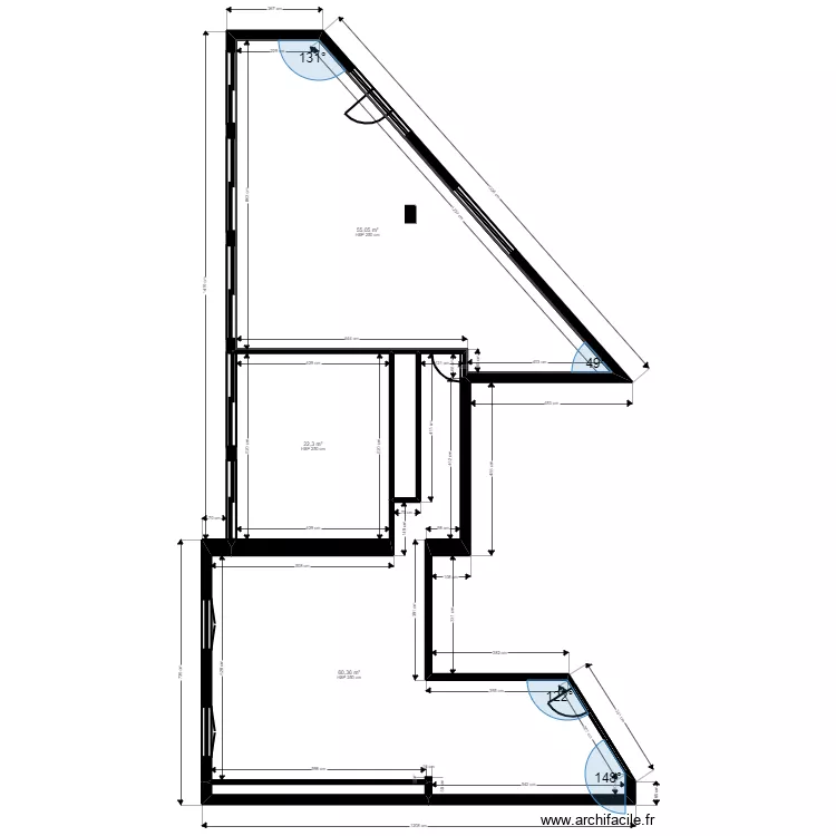 60B7A existant. Plan de 60B7A existant. Plan de