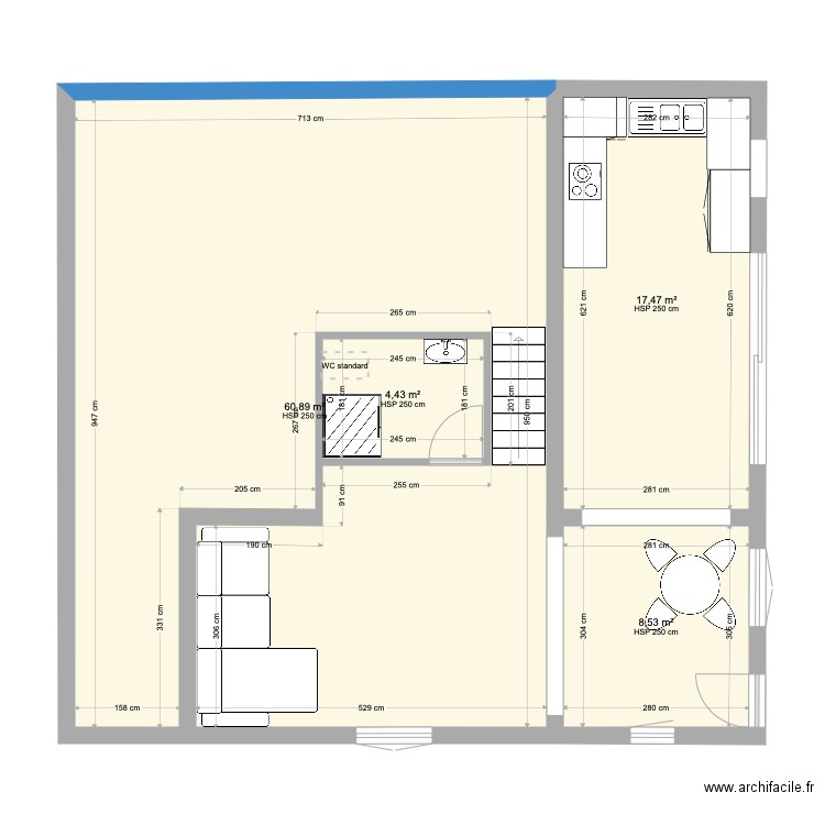 plan apres travaux. Plan de 0 pièce et 0 m2