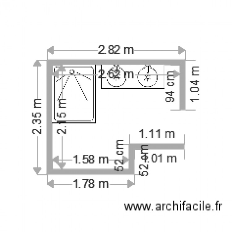 salle de bains. Plan de 0 pièce et 0 m2