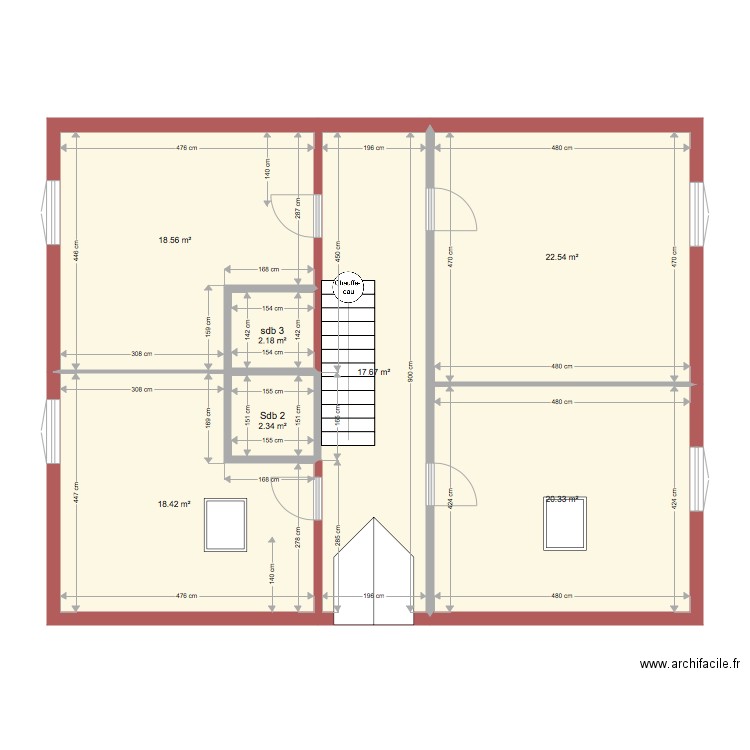 fayolle 2ème côtes exactes. Plan de 0 pièce et 0 m2