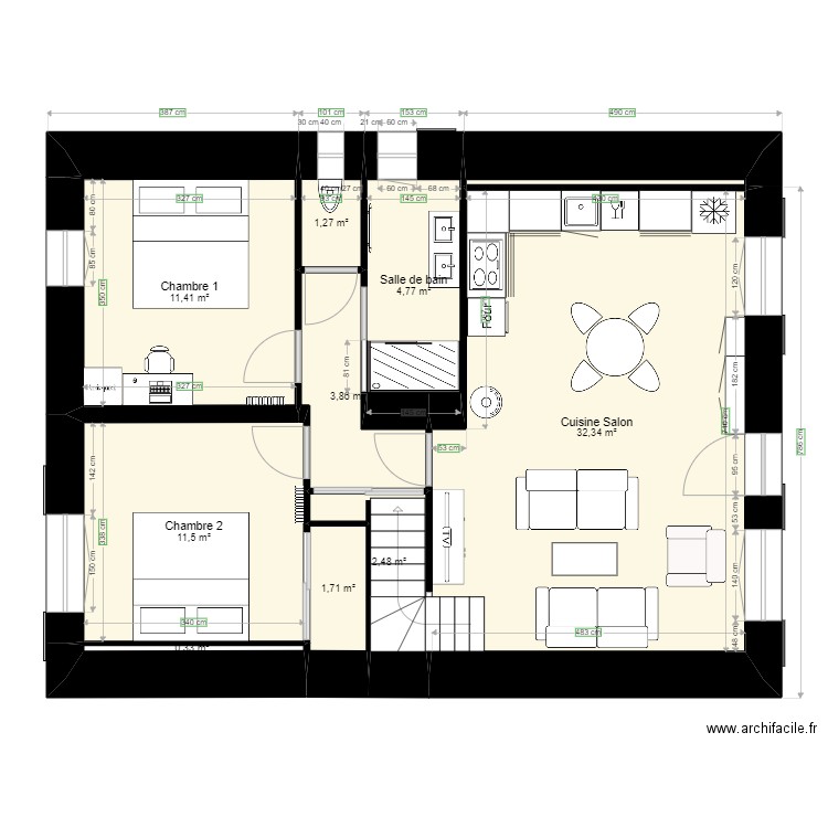 plan etage. Plan de 0 pièce et 0 m2