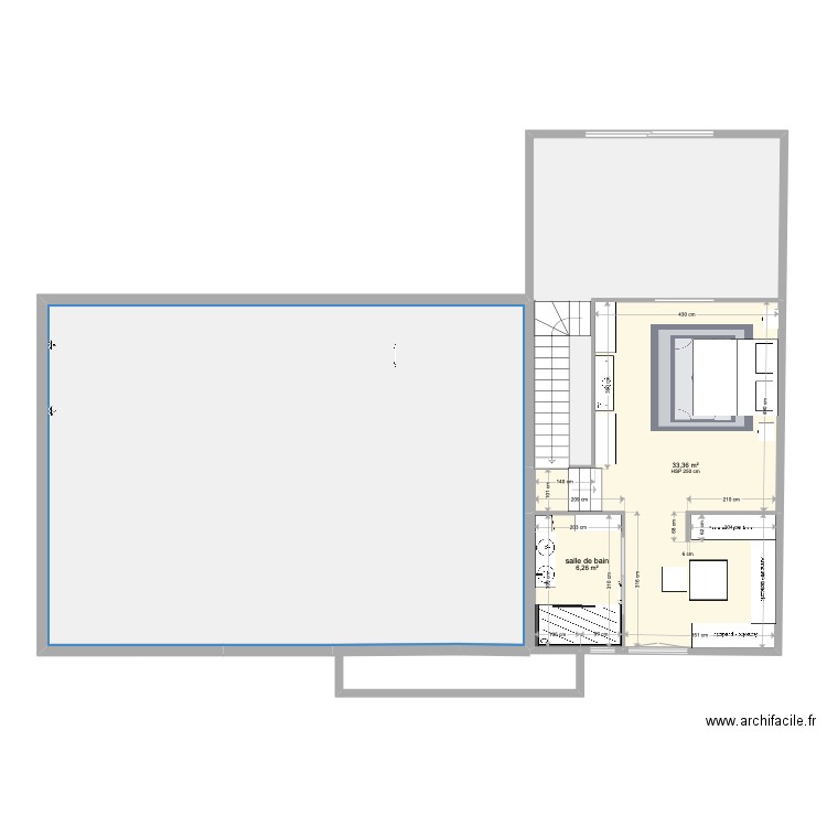 étage 2 chambre parentale. Plan de 4 pièces et 154 m2