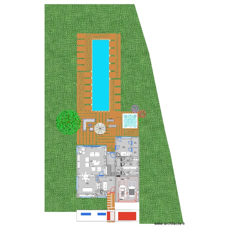 Leudelange. Plan de 12 pièces et 174 m2