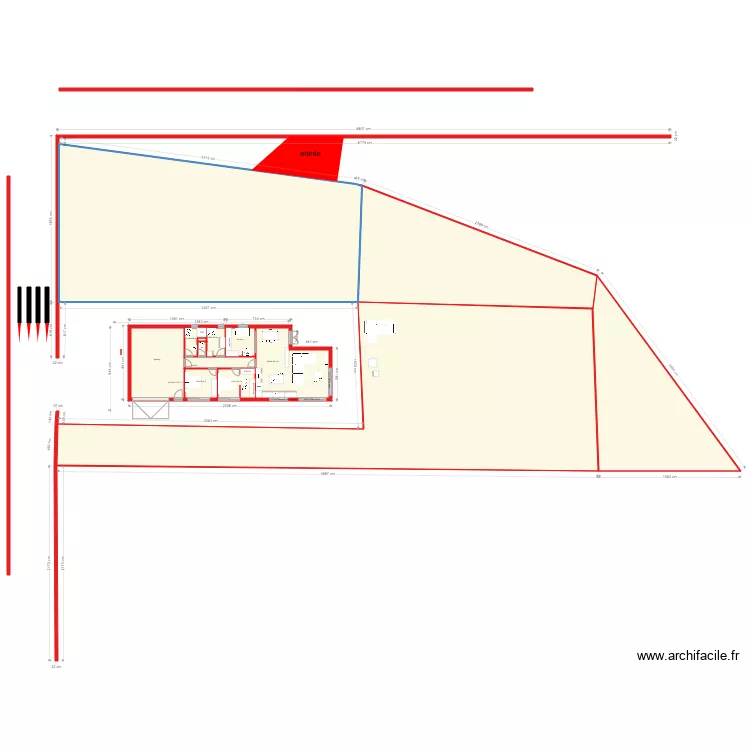 plan rectangle. Plan de 