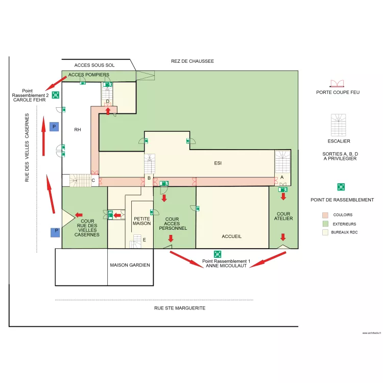DDFIP EVACUATION. Plan de 