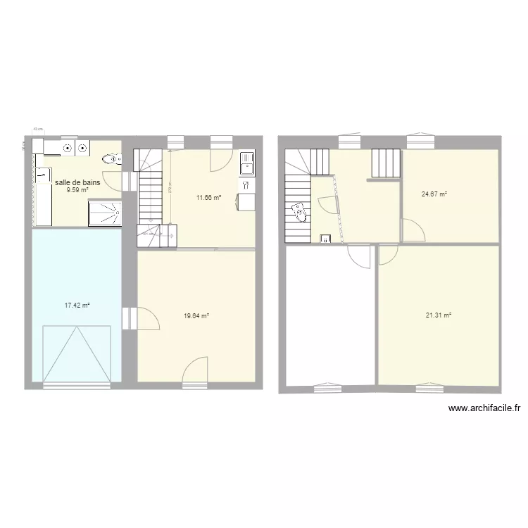 ROQUEMAURE sdb. Plan de 