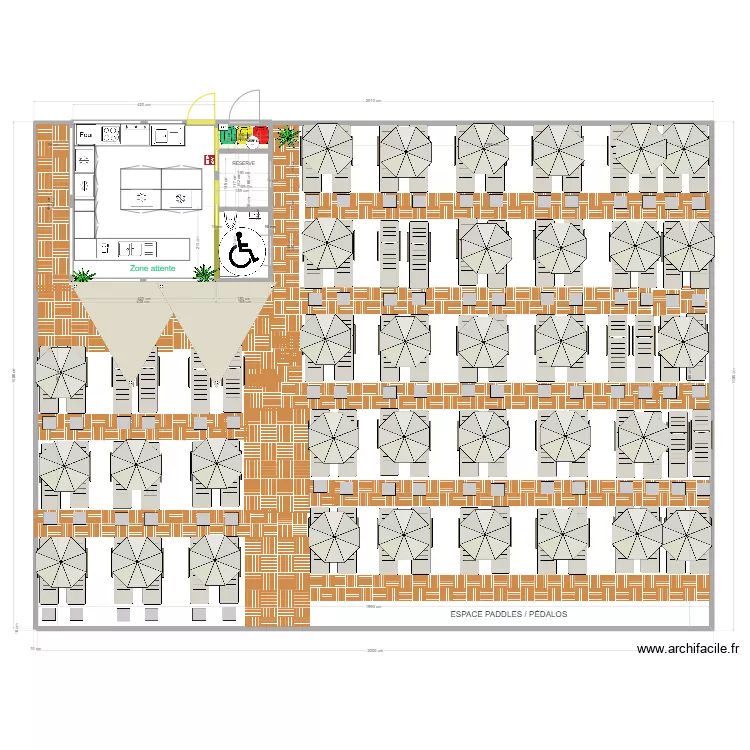 Bar de plage . Plan de 