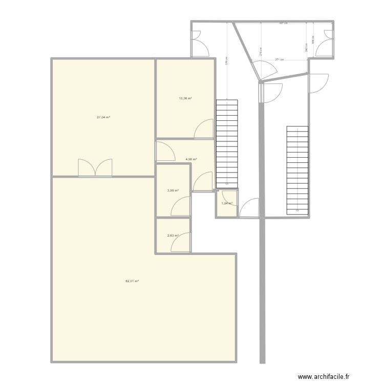 Plan Bureau Chessy RDC + bat2rel1 Sans mobilier. Plan de 0 pièce et 0 m2