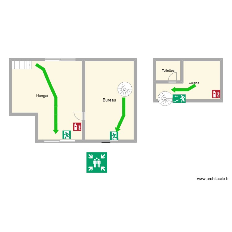 plan bureau dm. Plan de 0 pièce et 0 m2