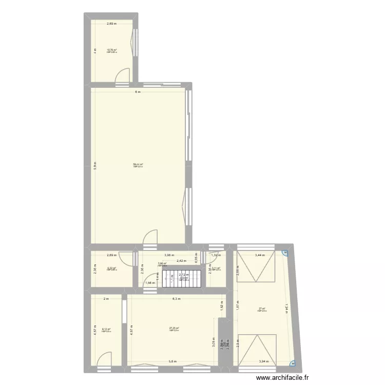 givry architecte modif. Plan de 12  et 242 m²