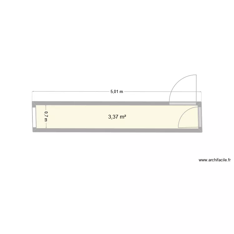 1er etage couloir  placo verticaux et plafond. Plan de 1  et 3 m²