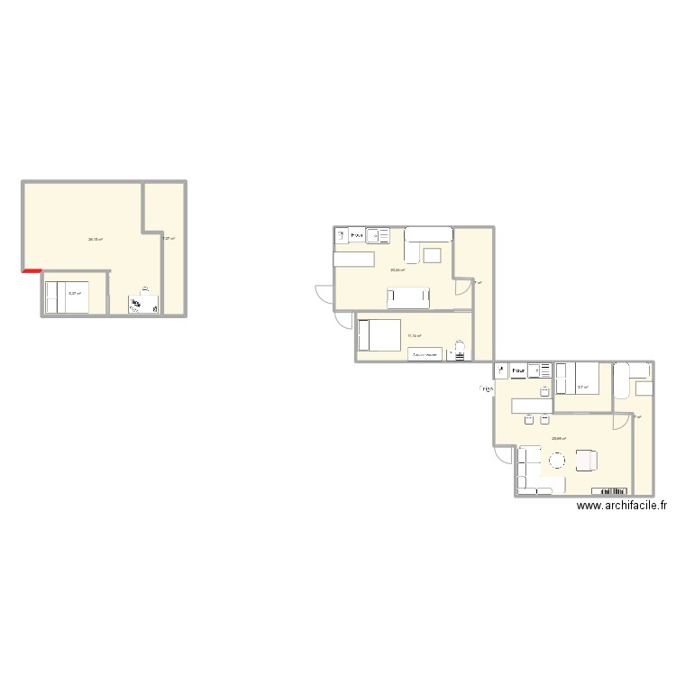 Janssen. Plan de 9 pièces et 116 m2
