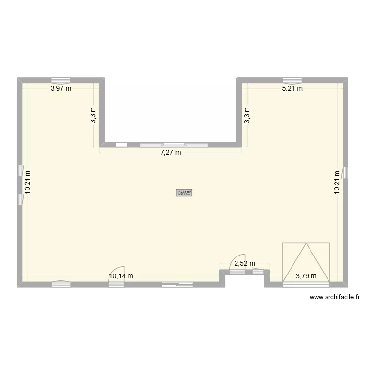 POITOU. Plan de 1  et 142 m²
