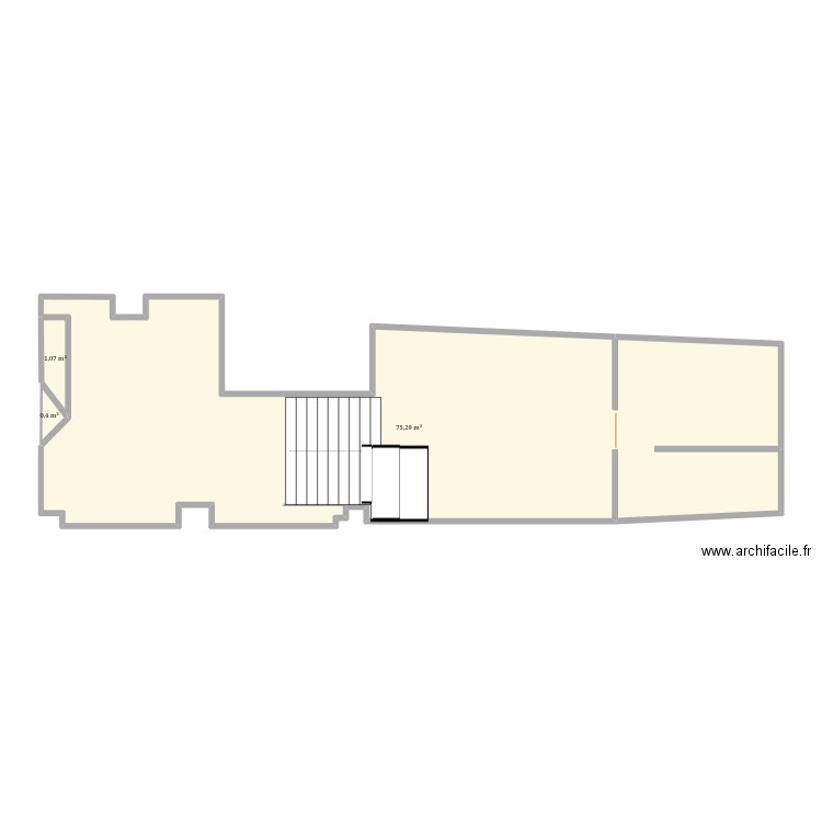 PamiersAtelier16. Plan de 3 pièces et 77 m2