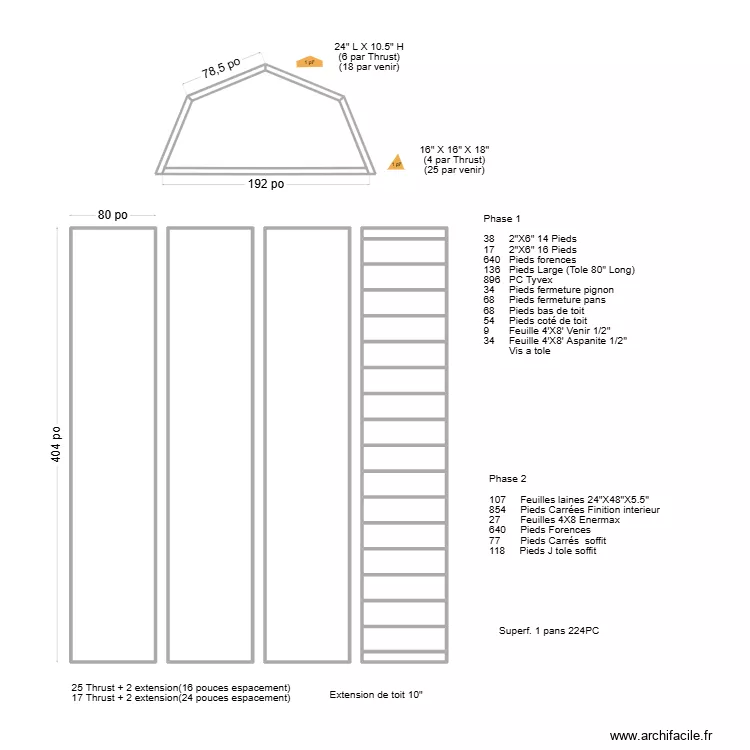 Toit16X32 Juillet. Plan de 