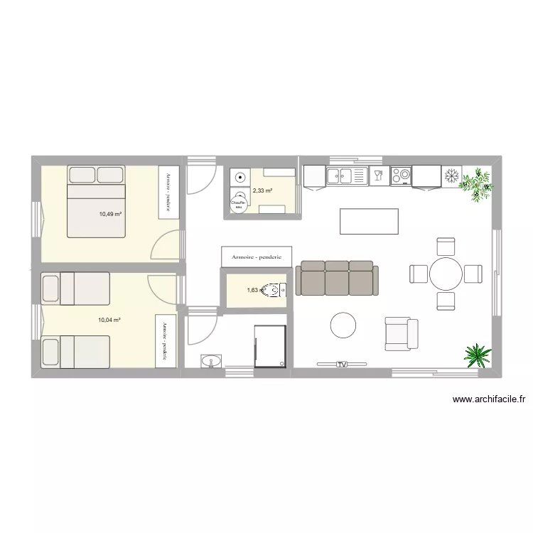 Maison Elisa 2. Plan de 4 Pièces et 25 m² Maison Elisa 2. Plan de 4 Pièces et 25 m²