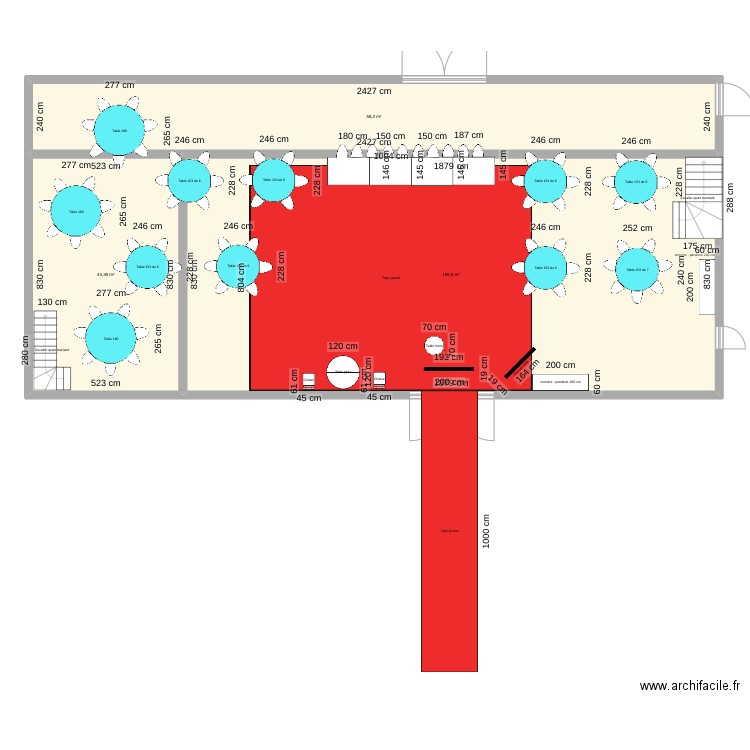 nouveau plan. Plan de 3 pièces et 257 m2