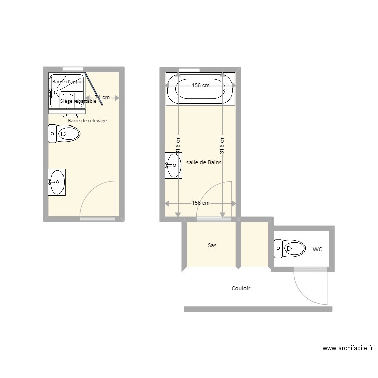 Ratiki. Plan de 4 pièces et 12 m2