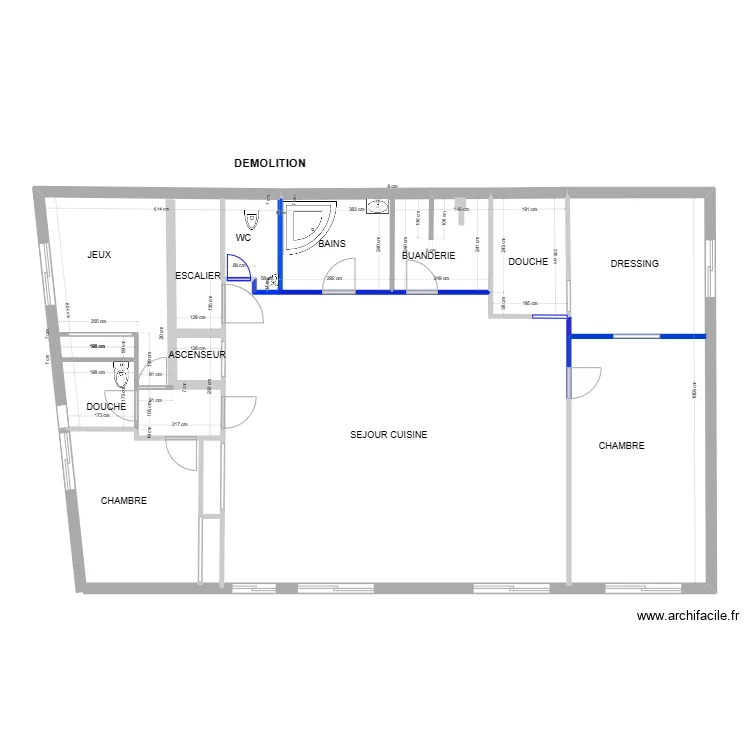 jeremie D&eacute;molition. Plan de 
