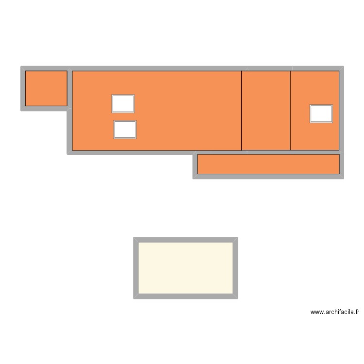 HENRIET - NDB. Plan de 22 pièces et 180 m2