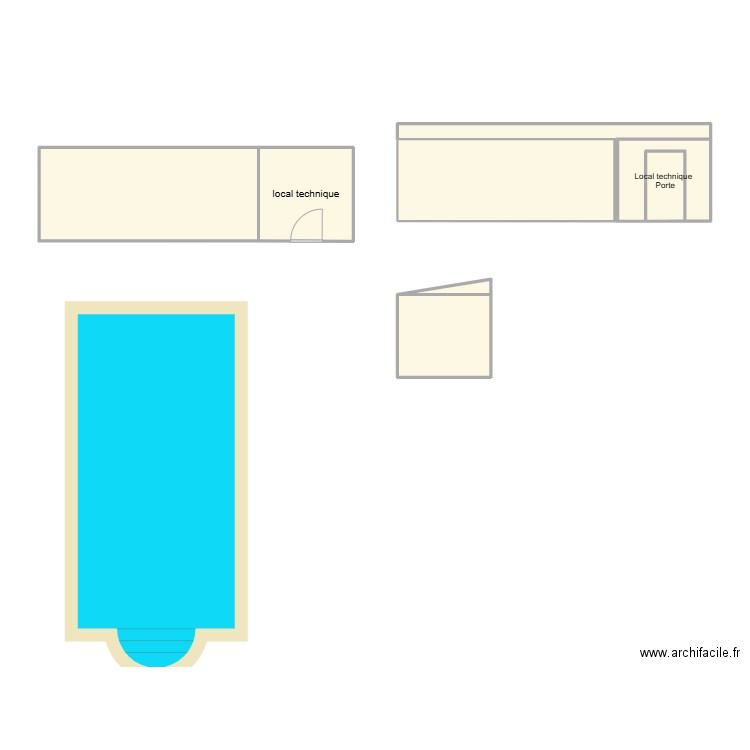 Plan de masse DP2 - Abris jardin Moods. Plan de 8 pièces et 43 m2
