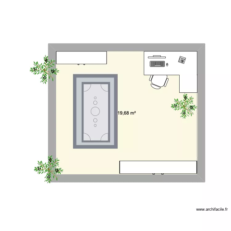 Plan yves rocher. Plan de 1  et 20 m²