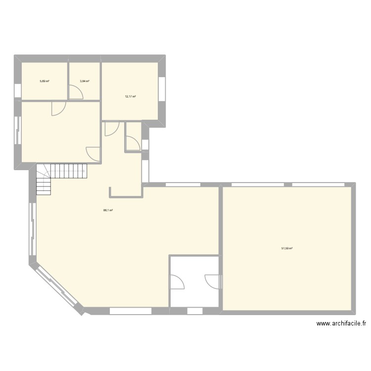 projet fico. Plan de 5 pièces et 159 m2