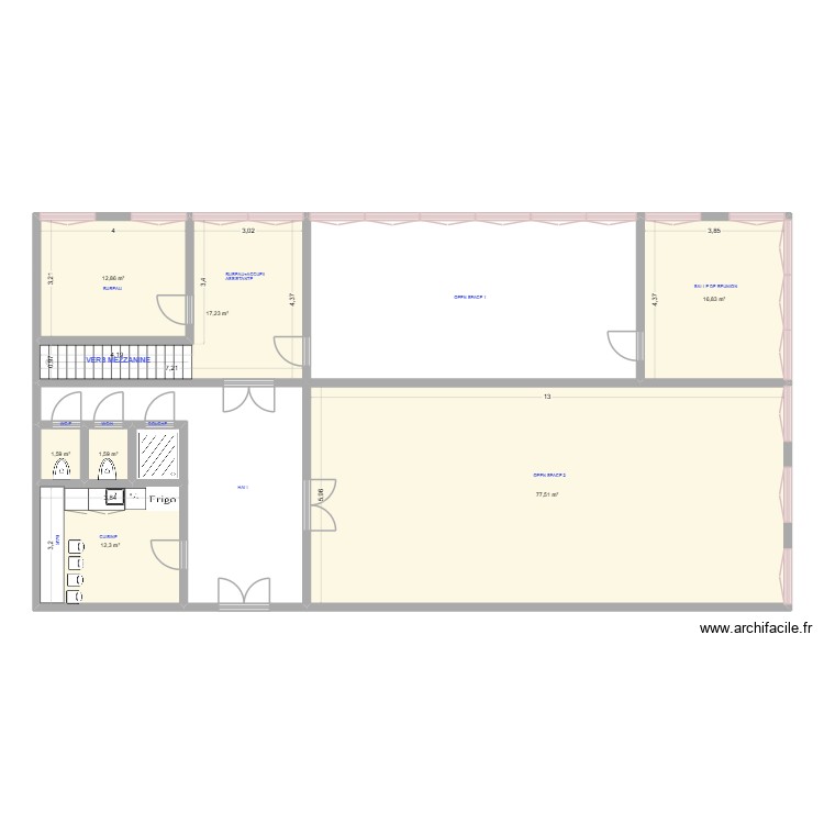 BUREAU EVRY COURCOURONNES. Plan de 0 pièce et 0 m2